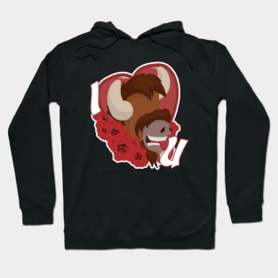 I love you (Valentines day Buffalo) Hoodie